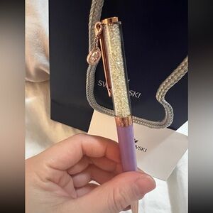 Swarovski Crystal-Embellished Purple and Gold Pen. NWB GREAT GIFT!